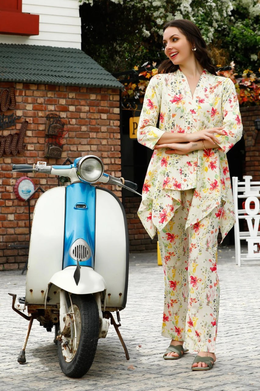 Ethnic Co-ord Sets 03 - Cotton Blend, Sizes S-m-l-xxl, Multi Color Digital Print, 3/4 Sleeve, Comfortable Fabric, Stylish Design, Versatile Style