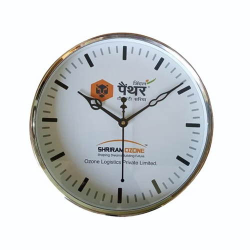 लोगो प्रिंटिंग राउंड घड़ी