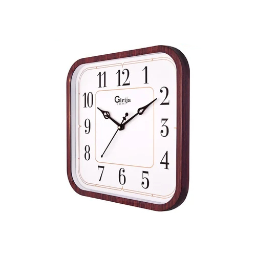 12 Inch Girija Quartz Plastic Wall Clock - High-Quality Plastic, Customized Size, Available in Various Colors, Quartz Movement for Accurate Timekeeping