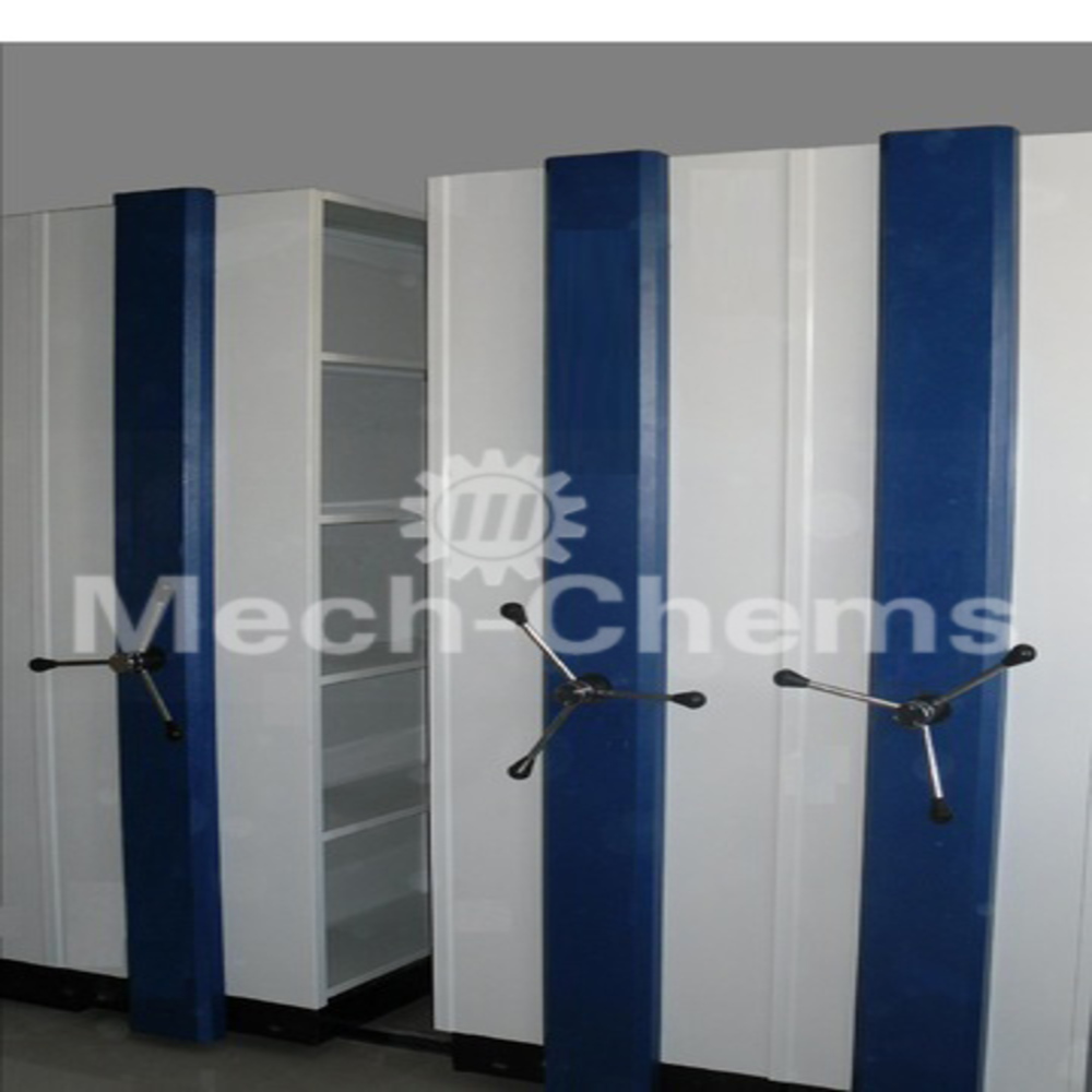 Mobile Racking System - Powder Coated Mild Steel, Customized Sizes Available | Heavy Load Bearing Capacity, Corrosion Resistant, Manual & Mechanically Operated