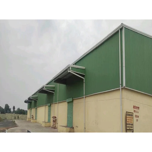 Commercial Prefabricated Building - High-quality Steel, Long Life Span, Green Color | Durable Warehouse And Workshop Solution