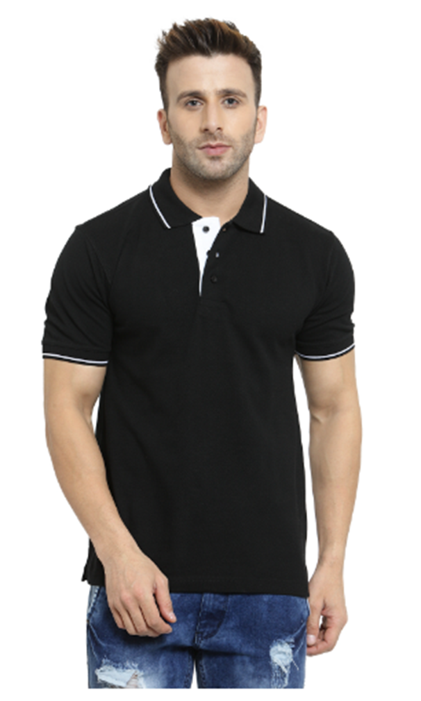 Pure Cotton Polo Neck T-shirt - Men's Solid Grey | Unisex, Comfortable, Customizable Logo