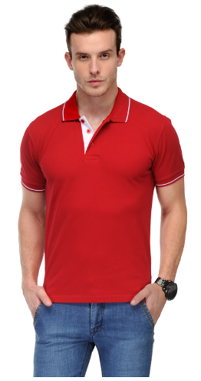 Pure Cotton Polo Neck T-shirt - Men's Solid Grey | Unisex, Comfortable, Customizable Logo