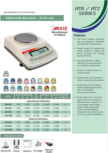 White Analytical Balance Ata-620G X 0.001G