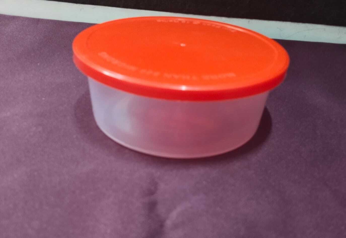 250gm Flate Container Set (0411) - Food-grade Polypropylene, 12x8 Cm, Transparent Blue Lid | Airtight, Leak-proof, Stackable, Microwave & Freezer Safe