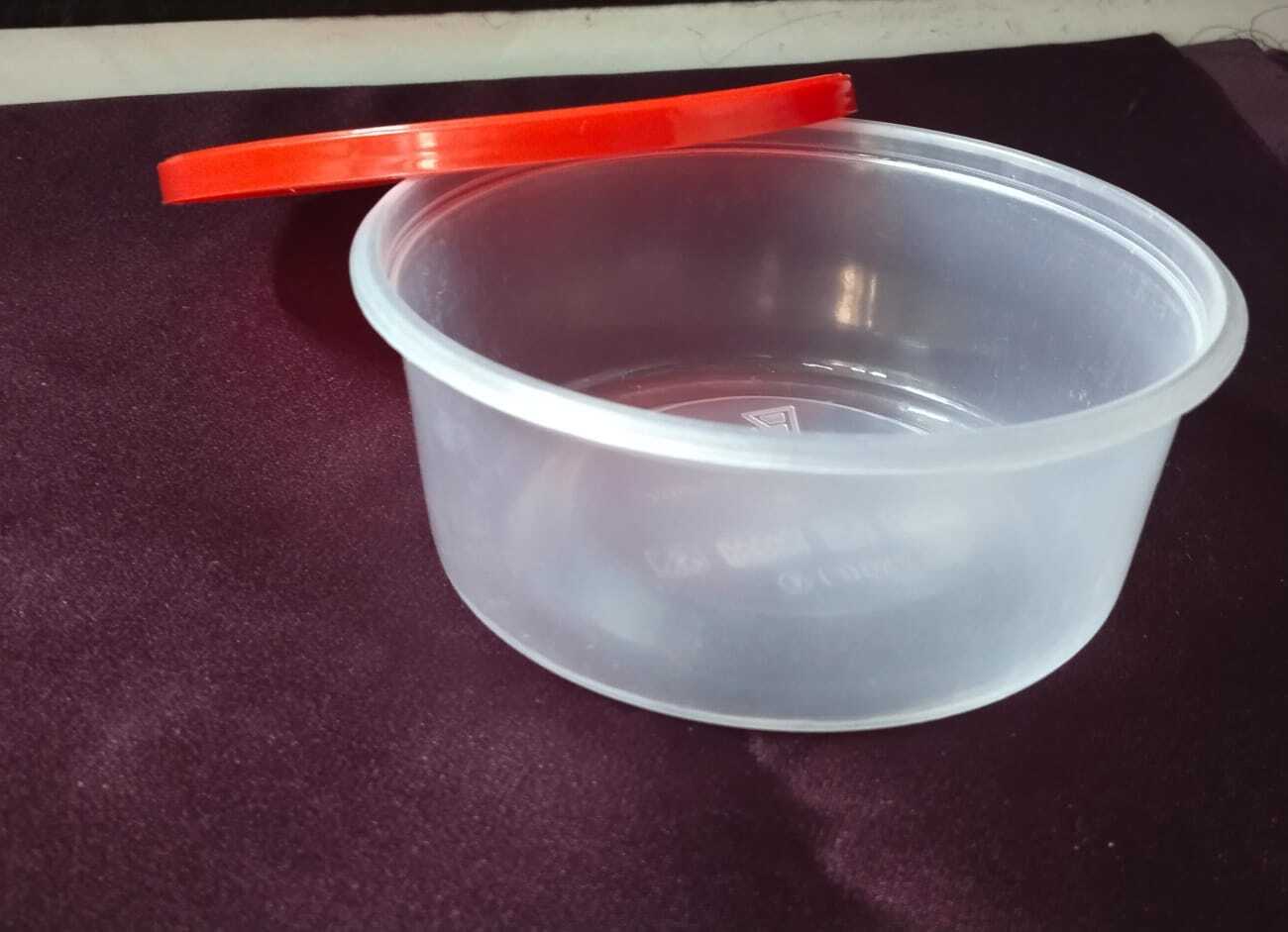 250gm Flate Container Set (0411) - Food-grade Polypropylene, 12x8 Cm, Transparent Blue Lid | Airtight, Leak-proof, Stackable, Microwave & Freezer Safe