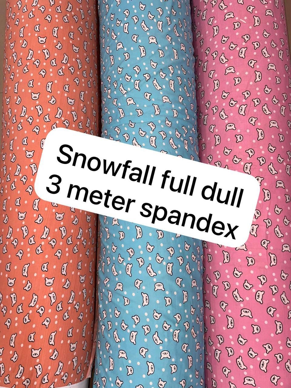 Snowfall Print Lycra Fabric