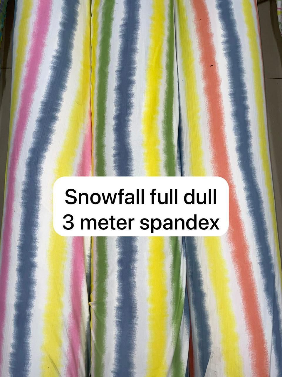 Snowfall Print Lycra Fabric