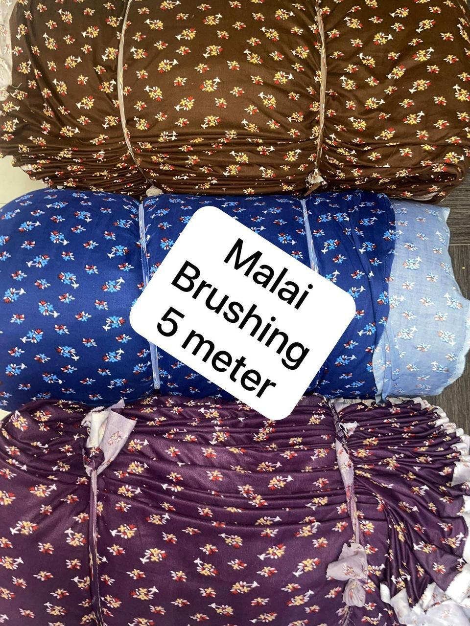 Brushing Malai Print Lycra Fabric