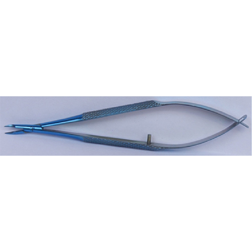 Barraquer Needle Holder - 133 mm Overall Length, 9 mm Gently Curved Jaws | AI6V4 Surgical Grade Titanium, Non-Locking Design, Ideal for Eye Surgery