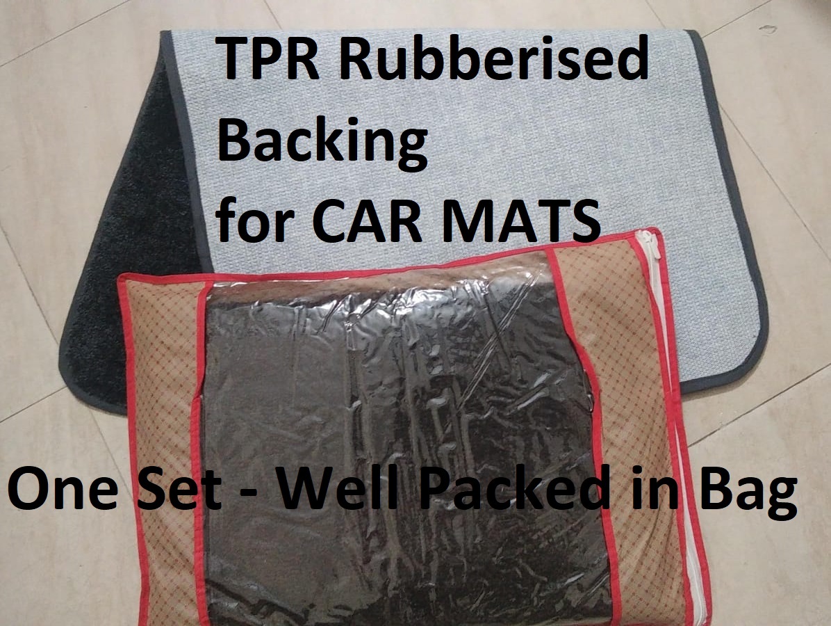 Car Mat - Micro Polyester Front, 20x52 Inches + 20x21 Inches, Customizable Colors & Anti-slip Tpr Backing, Quick Dry & Machine Washable, Modern Design