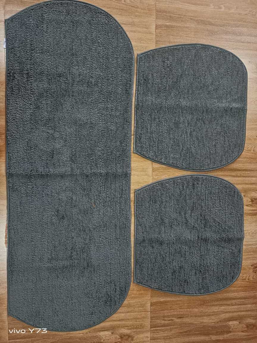 Car Mat - Micro Polyester Front, 20x52 Inches + 20x21 Inches, Customizable Colors & Anti-slip Tpr Backing, Quick Dry & Machine Washable, Modern Design
