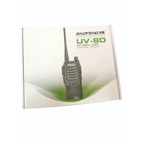 Baofeng Uv-8d Walkie Talkie - Handheld, 2 Km Range | Good Quality, Sleek Black Design
