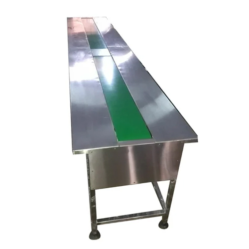 Industrial Material Handling Conveyor - Mild Steel, 6 Feet Length, Silver Color , Customizable Sizes For Industrial Applications