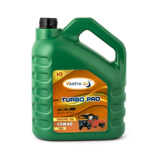 Engine Oil Turbo Pro - 3.5L Vacuum Pack , Nil Ash Percentage, Light Smell for Commercial Automotive Use, Maximum Engine Protection and Efficiency