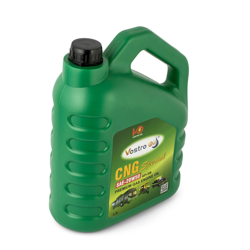 Gas Engine Oil - 3.5L Vacuum Pack , Nil Ash Percentage, Light Smell for Automotive and Commercial Use