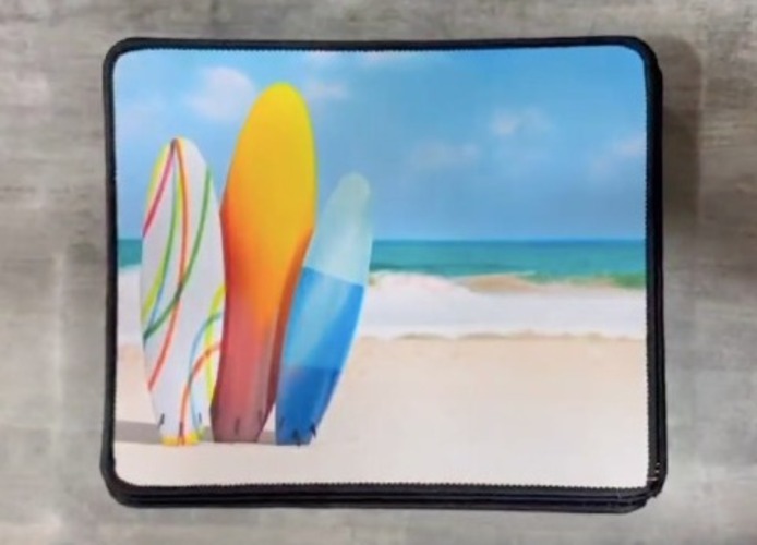 Mouse Pad For Computer/laptop - Fabric & Rubber, 8x8 Inches, Multicolor | Stitched Edges, Smooth Surface, Portable Design, Precise Tracking