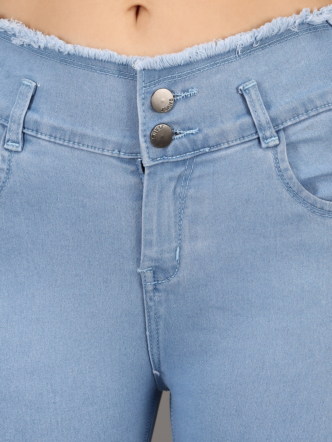 M Moddy 182ice Fray Hem Stretchable Skinny Fit Denim Capri For Women - Denim, Sizes 28-32, Colors Black, Grey, Dark Blue, Light Blue, Blue | Plain Dyed, Stylish Fit, Versatile Wear