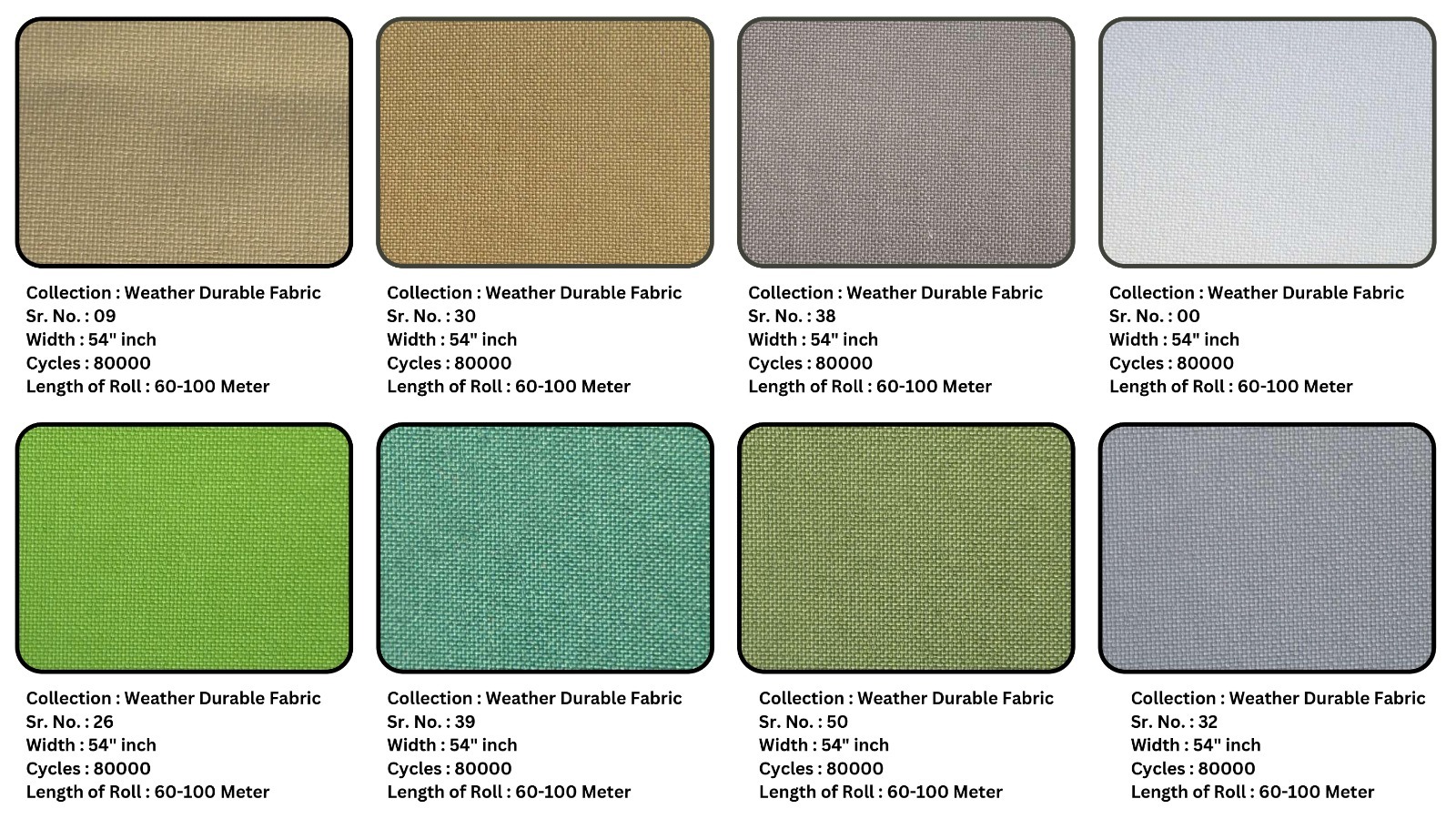 Weather Durable Fabric