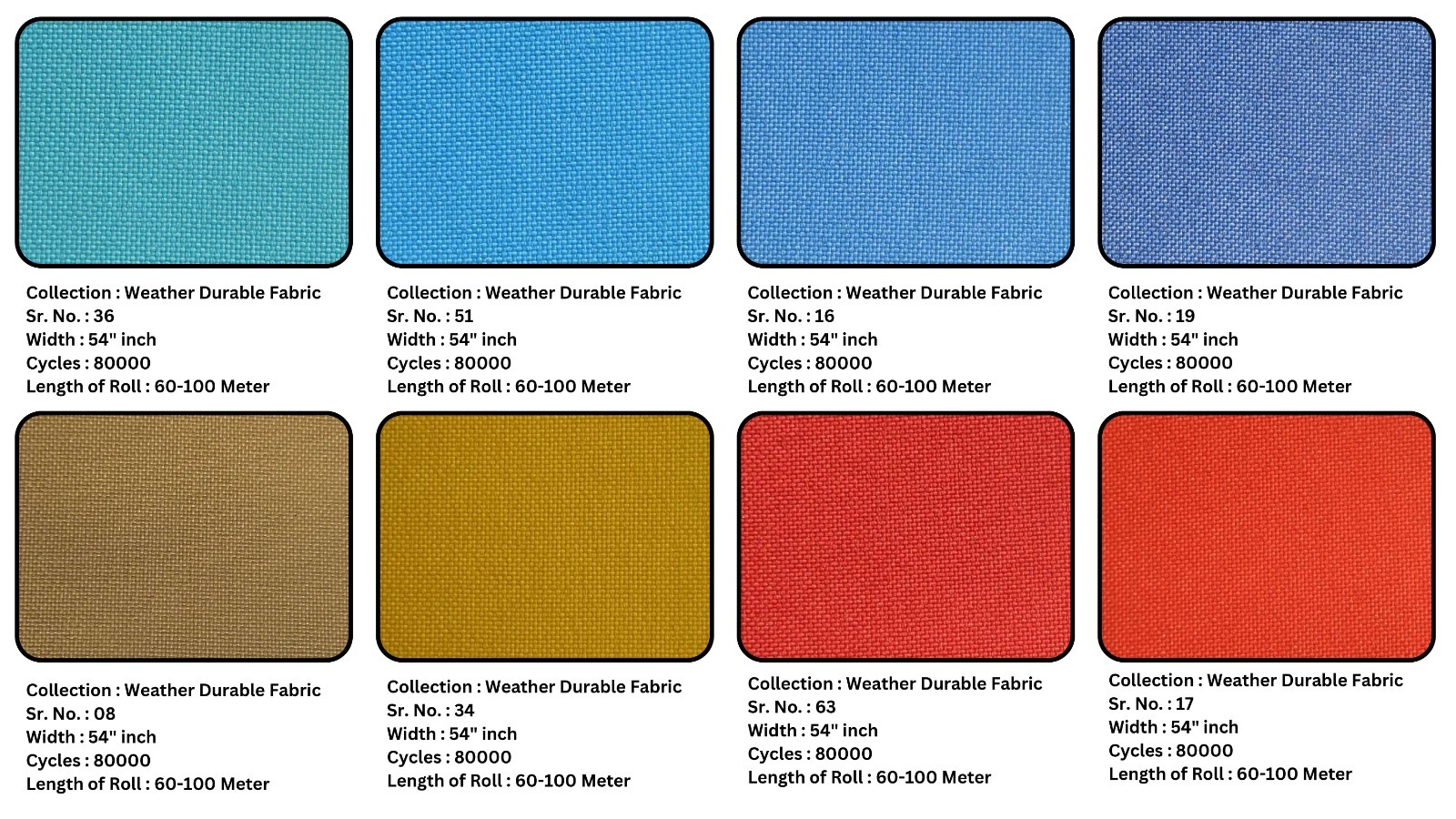 Weather Durable Fabric