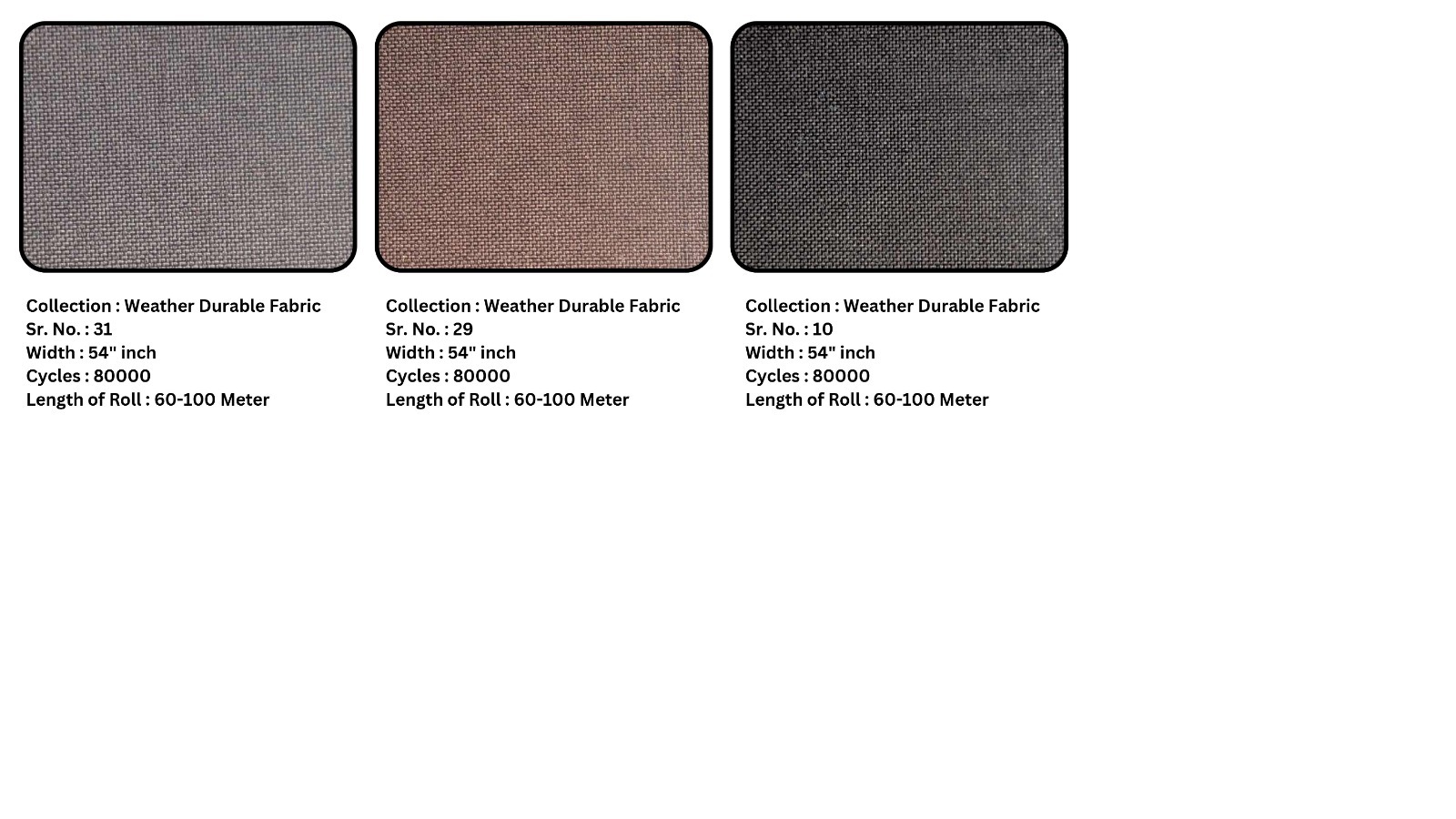 Weather Durable Fabric