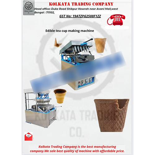 Edible Tea Cup Making Machine - Country Of Origin: India