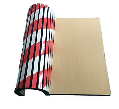 Anti Collision And Warning Foam Protection Guard - Soft Foam, 500mm X 100mm X 15mm, Red White | Manual Adhesive For Highway Usage, Warranty Included