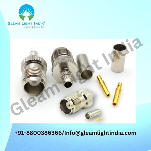 Tnc Female Connector - Metal, White Color, 50 Ohm Impedance, Cable Mount, Tnc Male Compatibility | RF Application, Female End Type