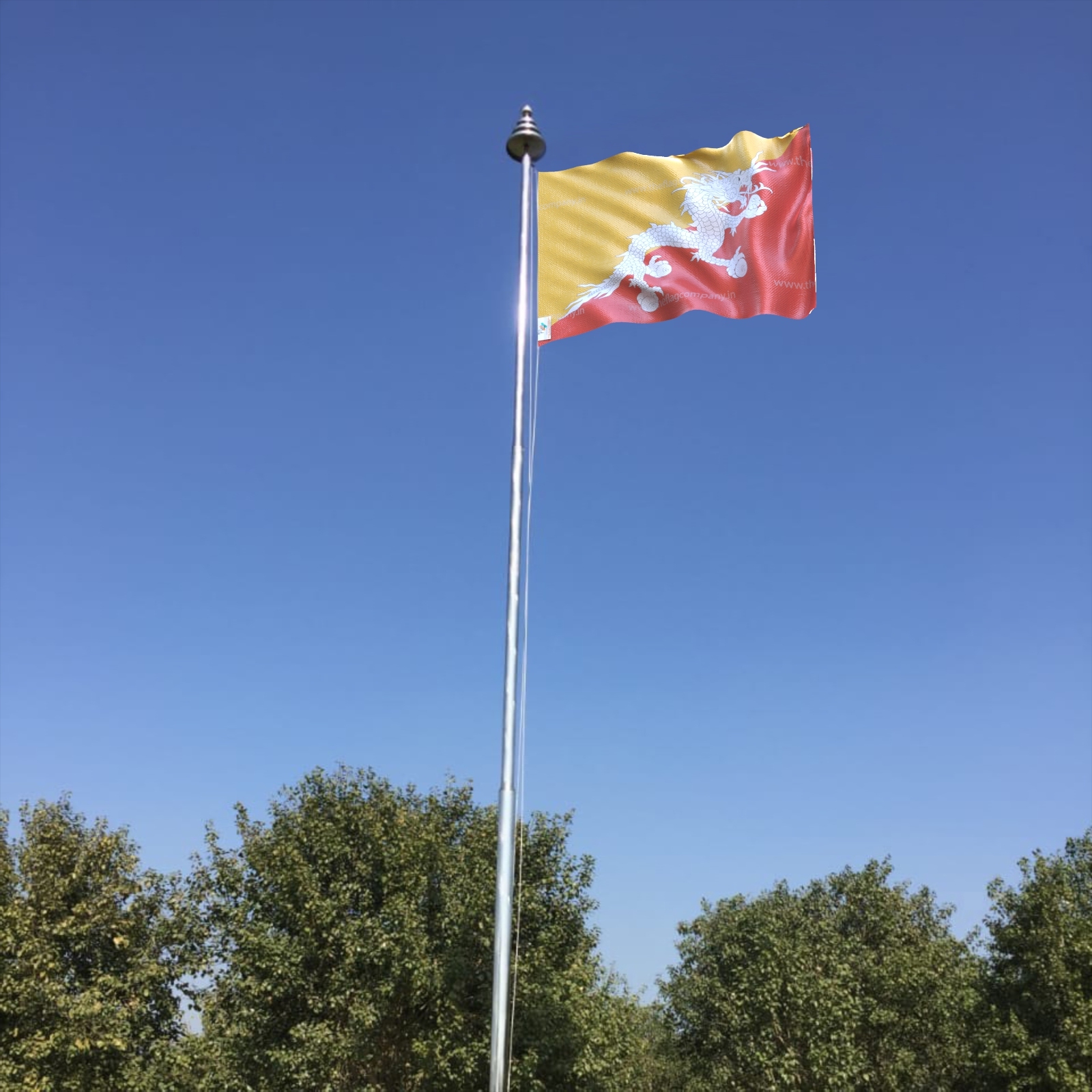 Plastic Bhutan Flag