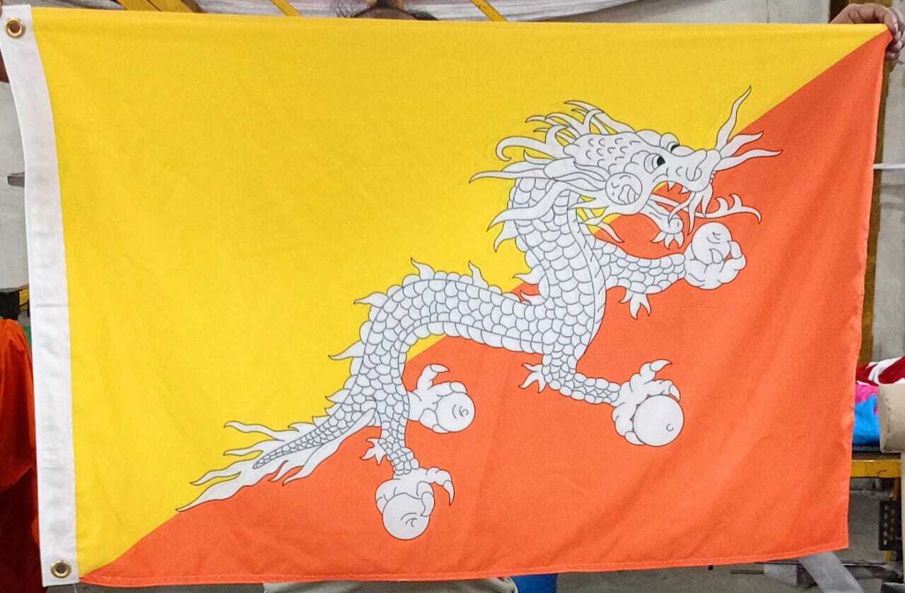 Plastic Bhutan Flag