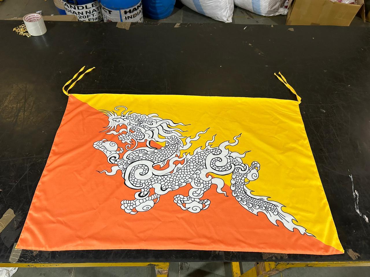 Plastic Bhutan Flag