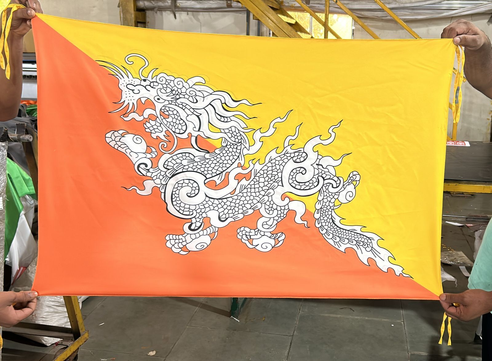 Plastic Bhutan Flag