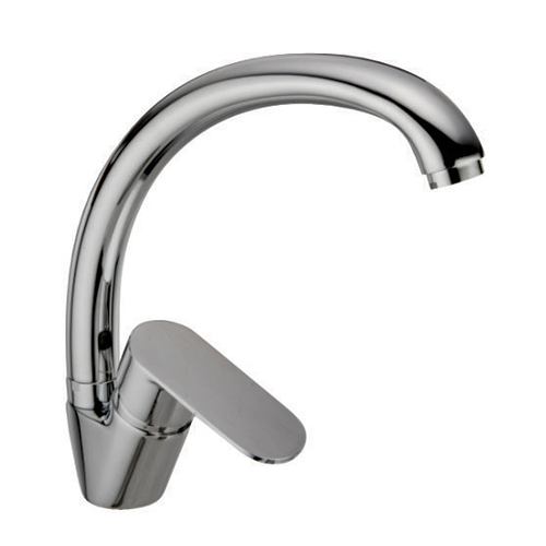 Ogun Collection Single Lever Deck Mounted Kitchen Mixer - Color: Silver