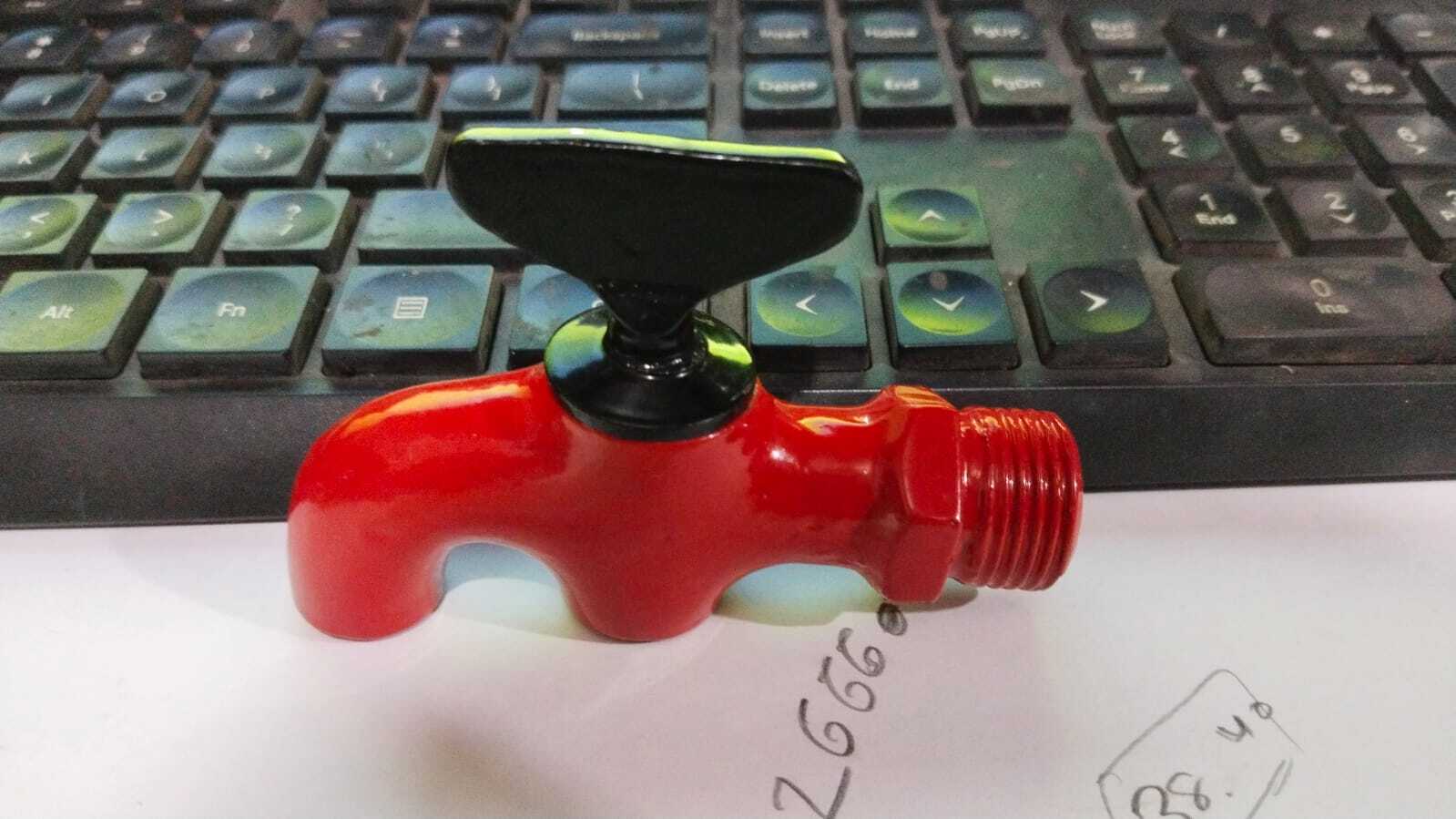 Ci Bib Cock - Iron, 15mm, Rectangular Shape | Available In Red And Black Colors, Adjustable Or Non-adjustable Options