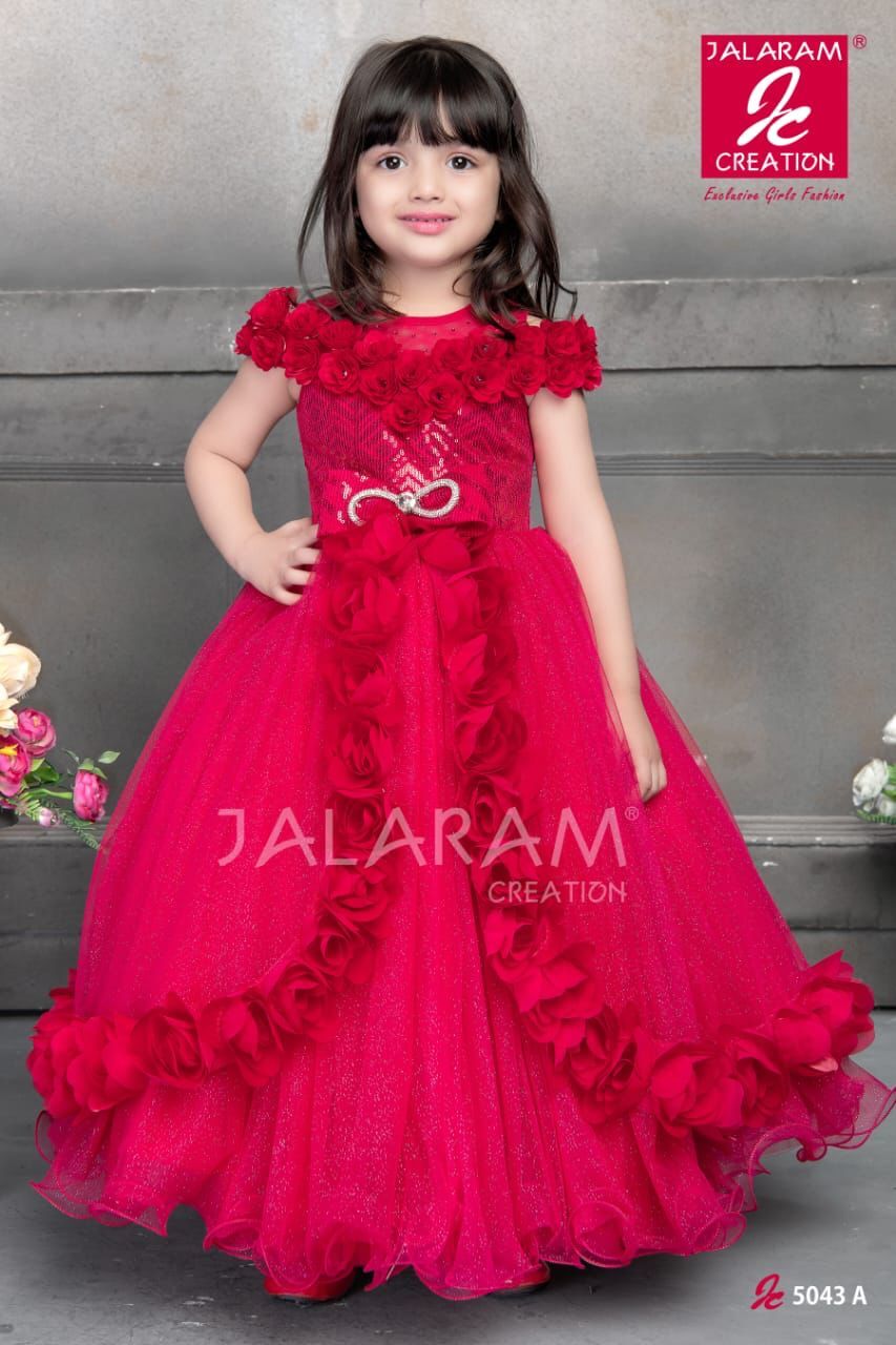 Girls Party Wear Gown at 1395.00 INR in New Delhi | Lekhu's Collection ...