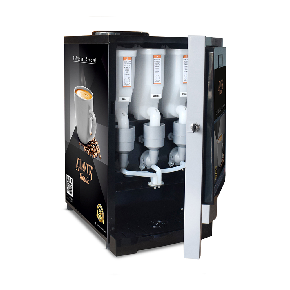 Atlantis Classic 3 Lane Tea And Coffee Vending Machine Power: 2000 Watt (W)