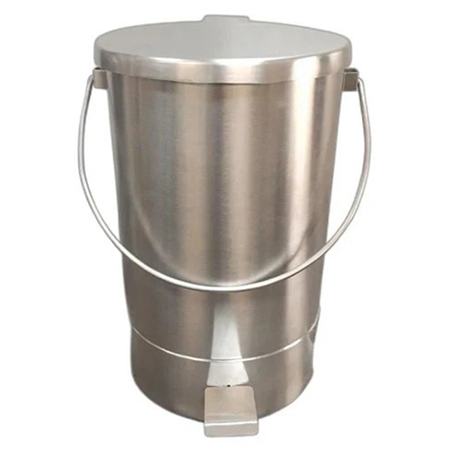 Stainless Steel Dustbin - Silver Finish, High Performance | Warranty Included