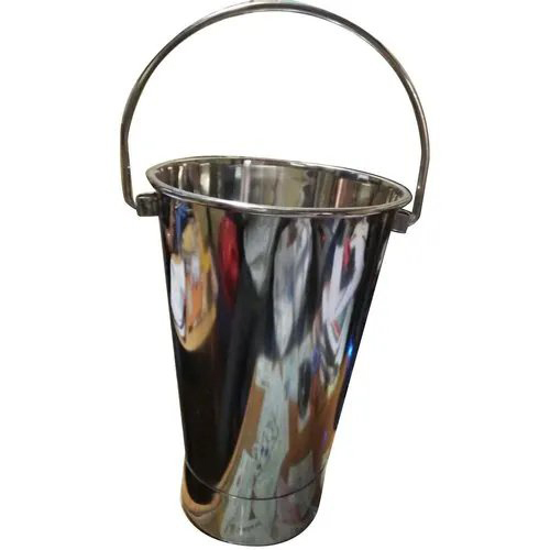 Stainless Steel Bucket - Silver Finish | High Efficiency, Warranty Included