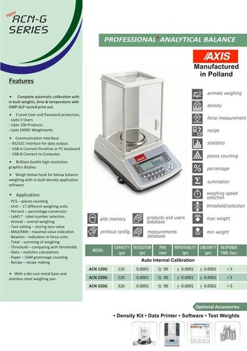 SIM-ACN-320N विश्लेषणात्मक संतुलन - क्षमता: 320ग X 0.1mg