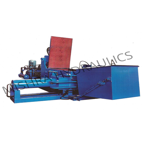 Blue Paint Coated Triple Compression Baling Press With Hopper