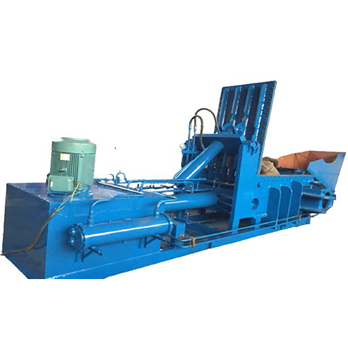 Blue Paint Coated Triple Compression Baling Press With Hopper