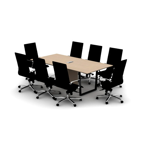 Office Conference Table - Wood Material, Customizable Size Options, Multiple Color Choices | Modern Appearance, Easy to Clean, Ample Surface Area, Ideal for Collaborative Work