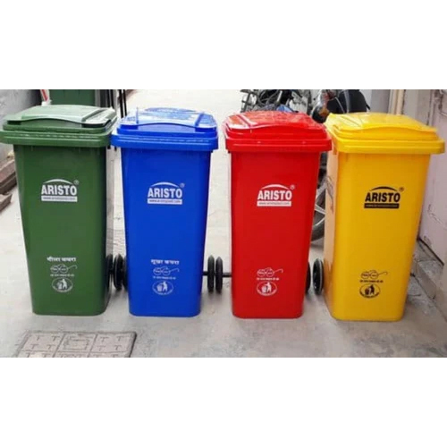 240L HDPE पहिये वाली कचरे की टोकरी