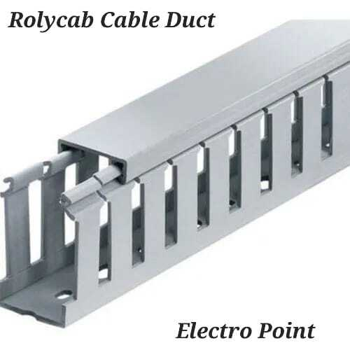 Rolycab PVC Channel Duct - Various Sizes 25x25mm to 60x60mm | Durable PVC Material, 1 Meter Length