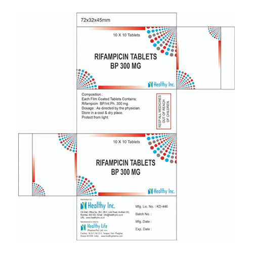 300mg Rifampicin Tablets BP - Medicine Grade, High Purity | Tablet Form for Hospital Use, Ideal for Bacterial Infection Management