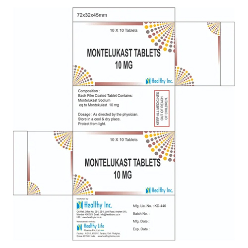 10mg मॉन्टेलुकास्ट टैबलेट्स