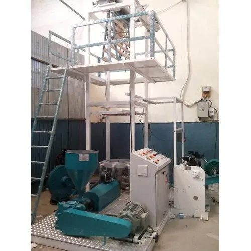 Mini Blown Film Extrusion Machine - Mild Steel, Custom Dimensions, White Color | 440 Volt, Non-Computerized, Warranty Included