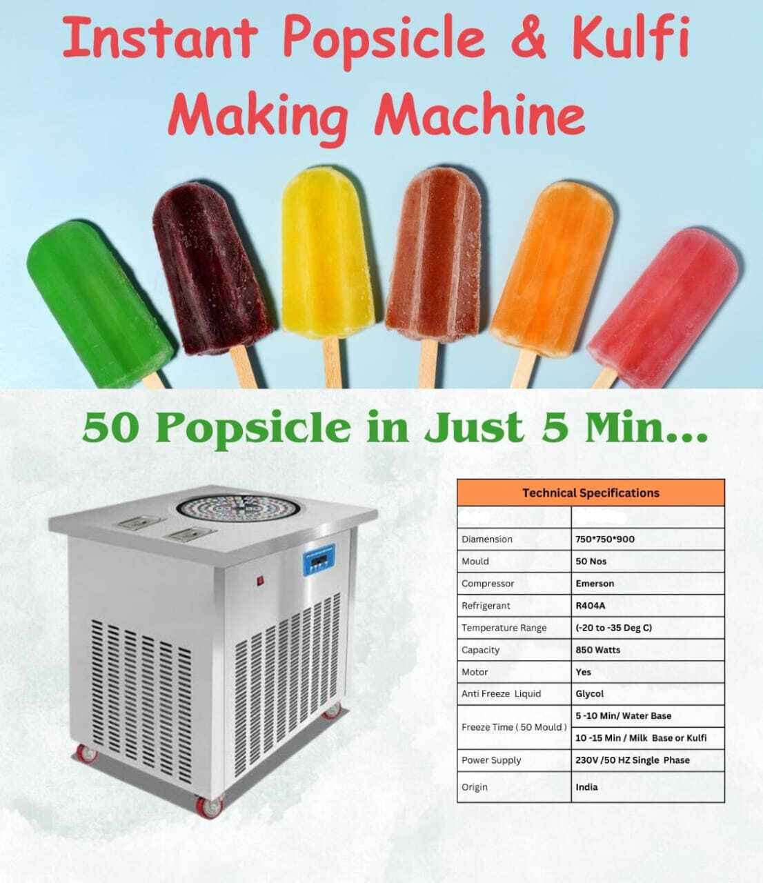 Candy Kulfi Making Machine - Color: Silver