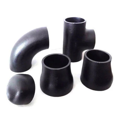 Mild Steel Pipe Fitting - Male Connection, 12mm Thickness | Black Finish, Available in Round, Rectangle, and Square Shapes