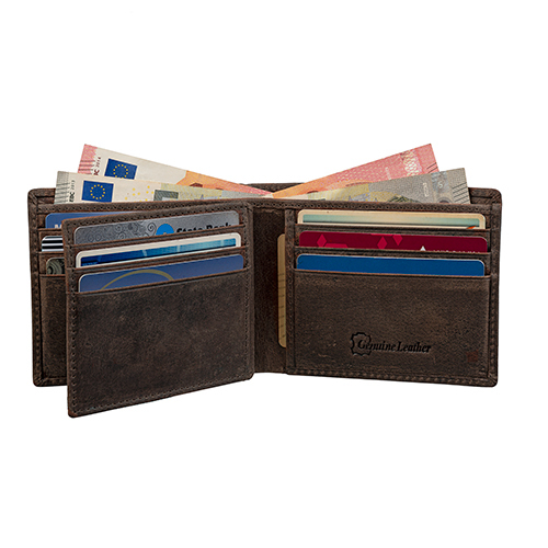 Dtw1409 Mens Leather Wallet - High-quality Leather Customized Size Available In Multiple Colors - Modern Design No Fold For Enhanced Functionality